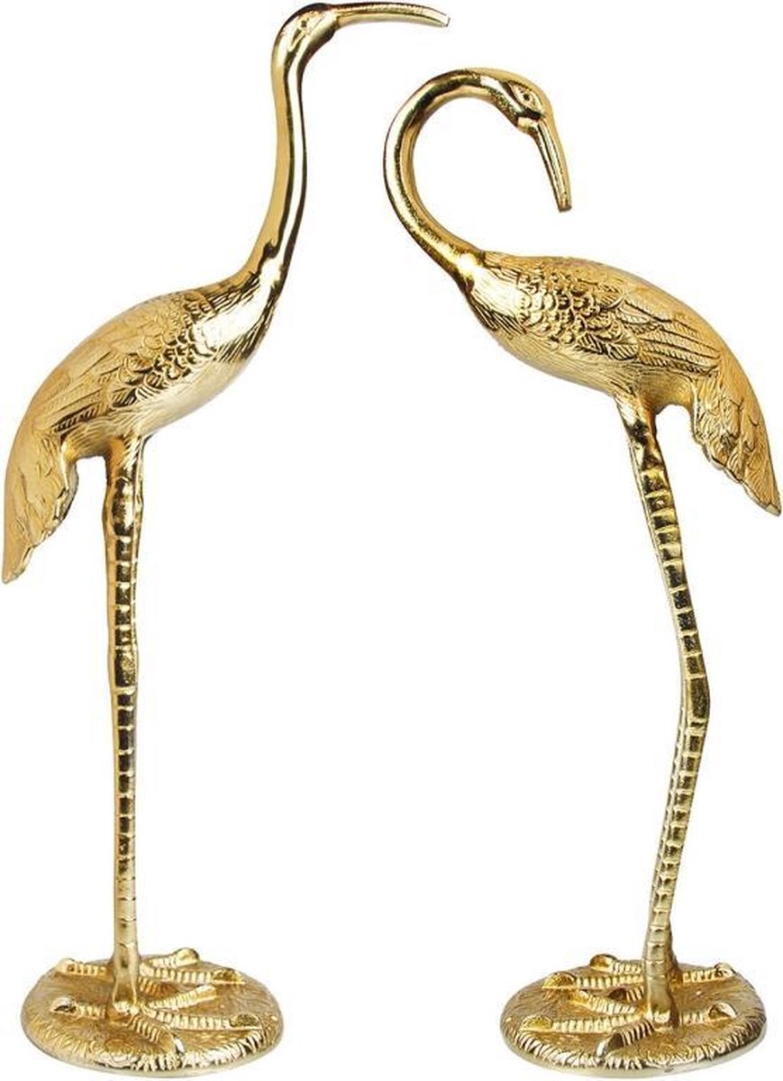 2 Gouden beelden kraanvogel - &Klevering | bol.com