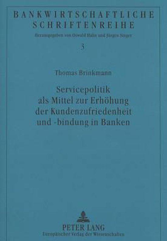 Servicepolitik ALS Mittel Zur Erhoehung Der Kundenzufriedenh ... - cover