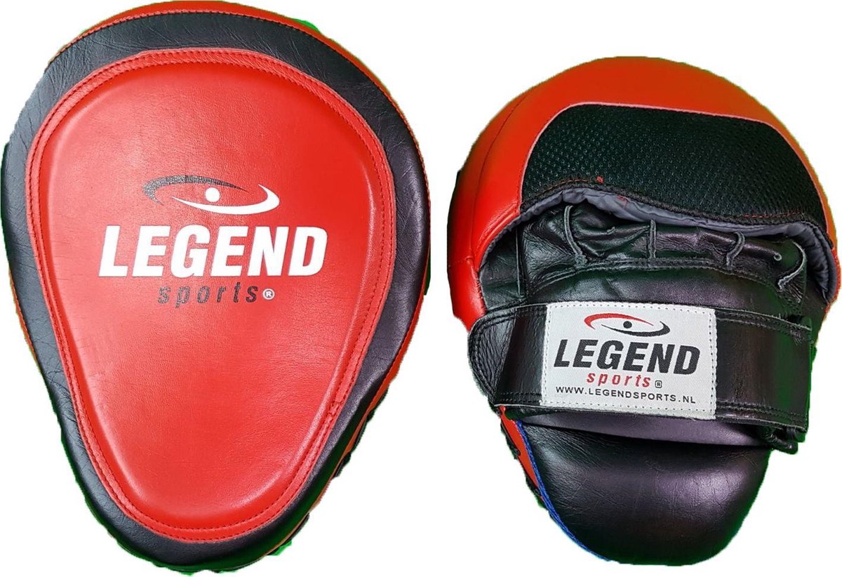 Legend Sports Stootkussens Focus Mitts Leer Zwart/rood