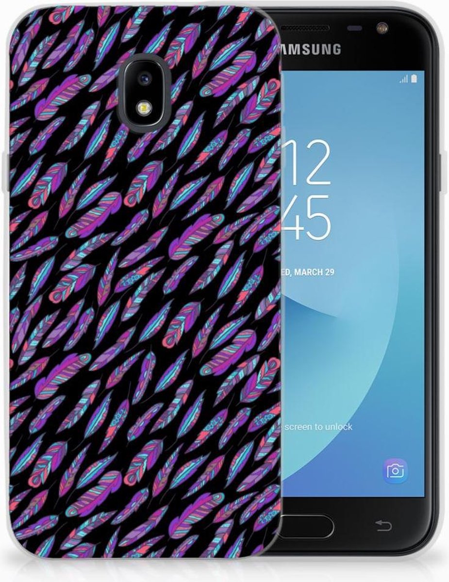Samsung Galaxy J3 2017 TPU bumper Feathers Color