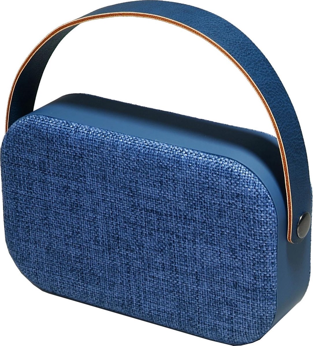 Denver BTS-63 Blauw, Bluetooth speaker met stoffen bekleding Handtas model