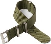 Chibuntu® - Olijf Groene Nato Strap - Nato Strap collectie - Mannen - Horlogebanden - 22mm bandbreedte