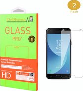 DrPhone 2 x J3 2017 Glas - Glazen Screen protector - Tempered Glass 2.5D 9H (0.26mm)