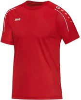 Jako Classico T-shirt Junior  Sportshirt - Maat 152  - Unisex - rood/wit