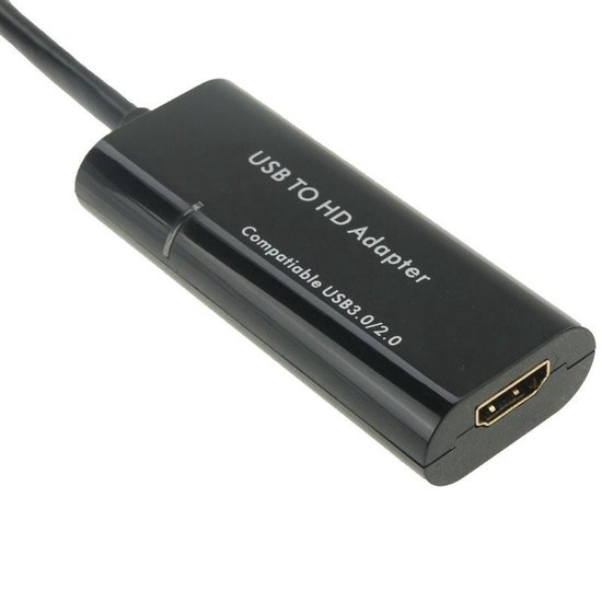 USB 3.0 naar HDMI Externe videokaart Multi Monitor Adapter Converter  (zwart) | bol.com