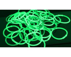 XL Glow In The Dark Sticks 100 Groene Breekstaafjes | Breaklights | Groene Glowsticks 100 Stuks | Party | carnaval |glow staafjes| Groene glow breeklichtjes| inclusief 100 connectors