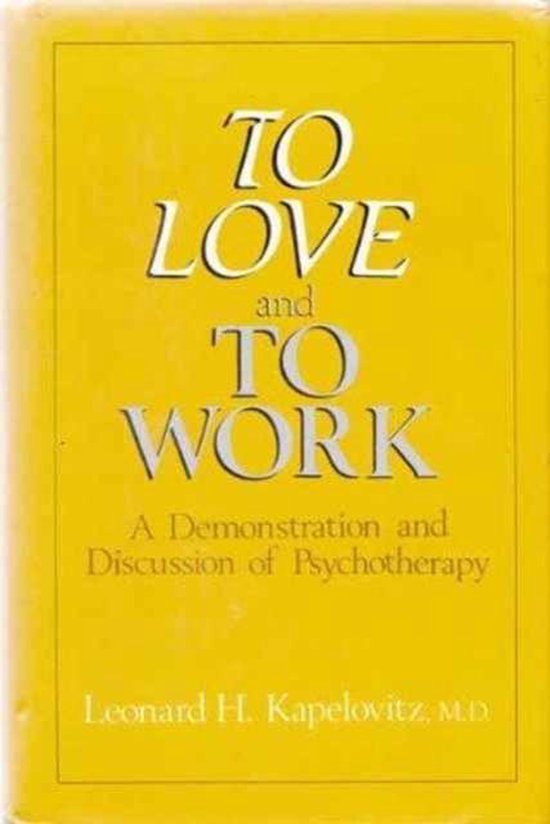 To Love and to Work - cover