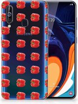 Geschikt voor Samsung Galaxy A60 Siliconen Case Paprika Red