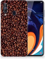 Geschikt voor Samsung Galaxy A60 Siliconen Case Koffiebonen