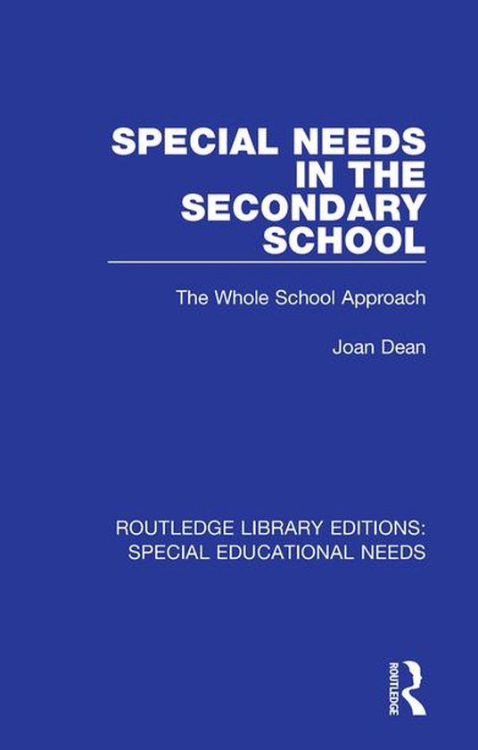 Routledge Library Editions: Special Educational Needs - Spec ... - cover