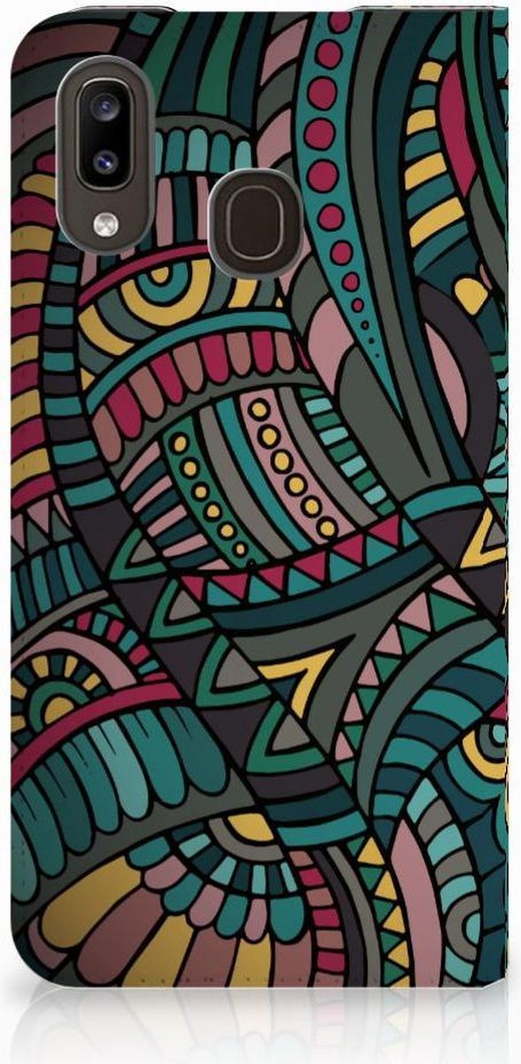 Samsung Galaxy A30 Hoesje met Magneet Aztec