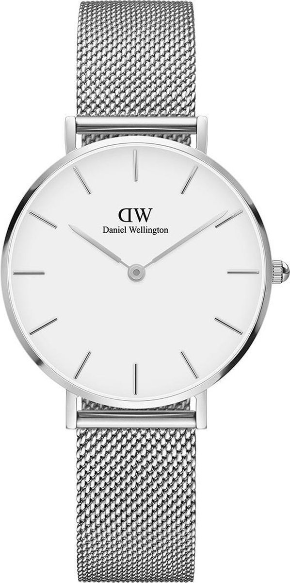 Daniel Wellington Petite Sterling White DW00100164 - Horloge - Staal - Zilver - Ø 32 mm