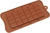 Siliconen Chocoladereep Mal / Bakvorm - Zelf chocolade maken - Bruin - SEC