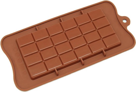 betrouwbaarheid cascade verzameling Siliconen Chocoladereep Mal / Bakvorm - Zelf chocolade maken - Bruin - SEC  | bol.com