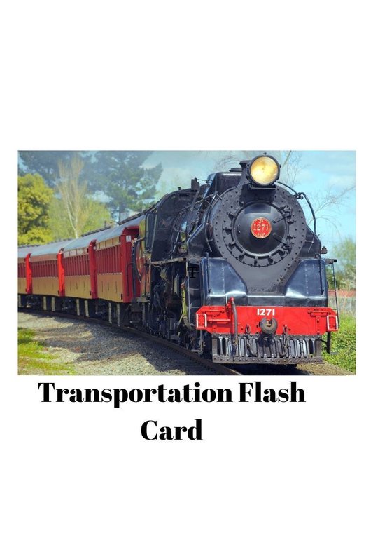 Children Coloring Books - Transportation Flash Cards - cover