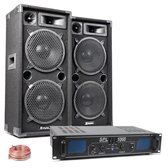Complete geluidsinstallatie - DJ set met versterker en speakers - 1000W
