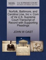 Norfolk, Baltimore, and Carolina Line, Inc V. Com of Va U.S. Supreme Court Transcript of Record with Supporting Pleadings