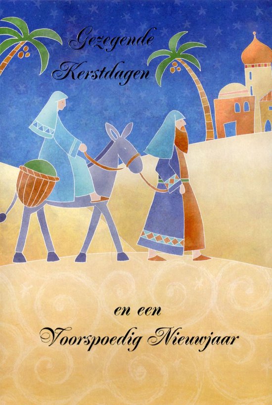 Dubbele Religieuze Kerstkaarten 12 6 stuks