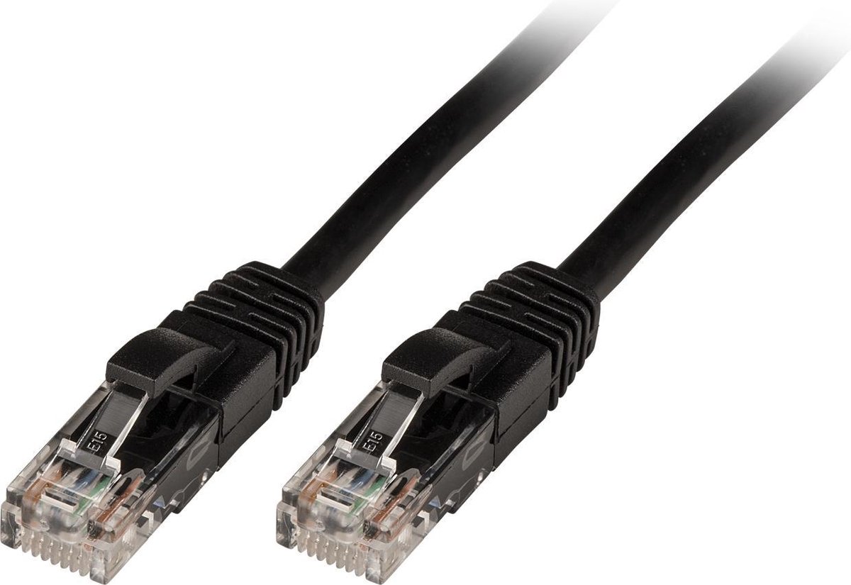 LINDY 48079 RJ45 Netwerkkabel, patchkabel CAT 6 U/UTP 3.00 m Zwart 1 stuk(s)
