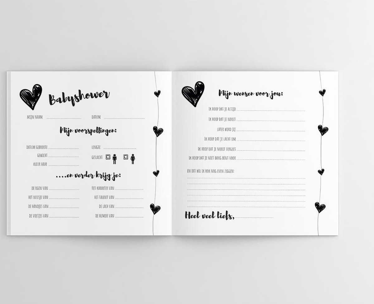 Bol Com Babyshower Gastenboek Babyshower Invulboek Babyshower Boek
