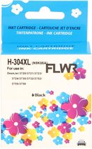 FLWR - Inktcartridge / 304XL / Zwart - Geschikt voor HP