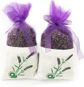 Bio scents Franse Lavendel geur zakjes 2 stuks van 20 gram - biologisch