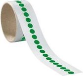 Ronde groene markeringsstickers - zelfklevende folie - 100 stuks op rol Ø 10 mm