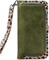 Mobilize 2 in 1 Wallet Zipper Case Hoesje Olive Leopard Samsung Galaxy S10e