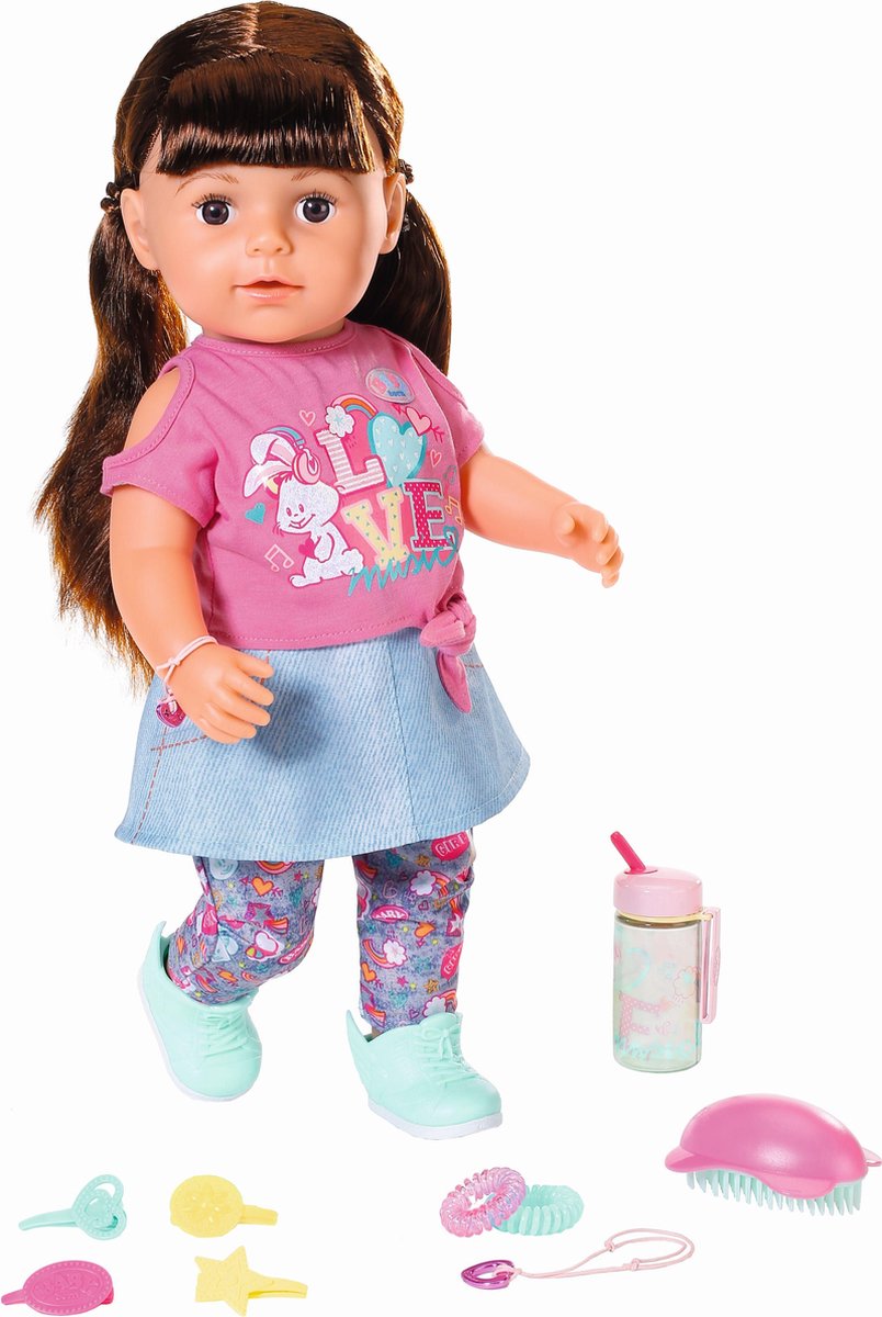 Overeenkomstig met weduwnaar liter BABY born Soft Touch Sister - Bruin - Babypop 43cm | bol.com