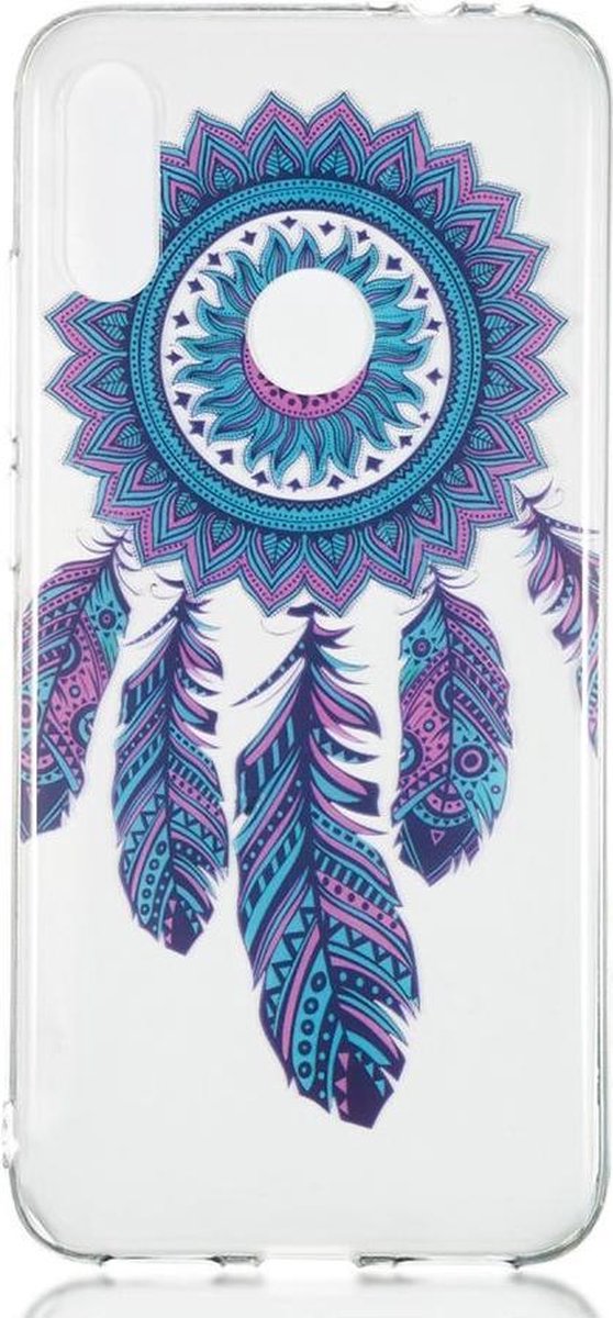 Shop4 - Geschikt voor Xiaomi Redmi Note 7 Hoesje - Zachte Back Case Dromenvanger Kleurrijk