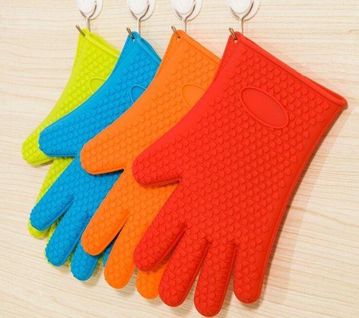 MILcea Ovenwanten, pannenlappen, set van 4, ovenwanten, hittebestendig