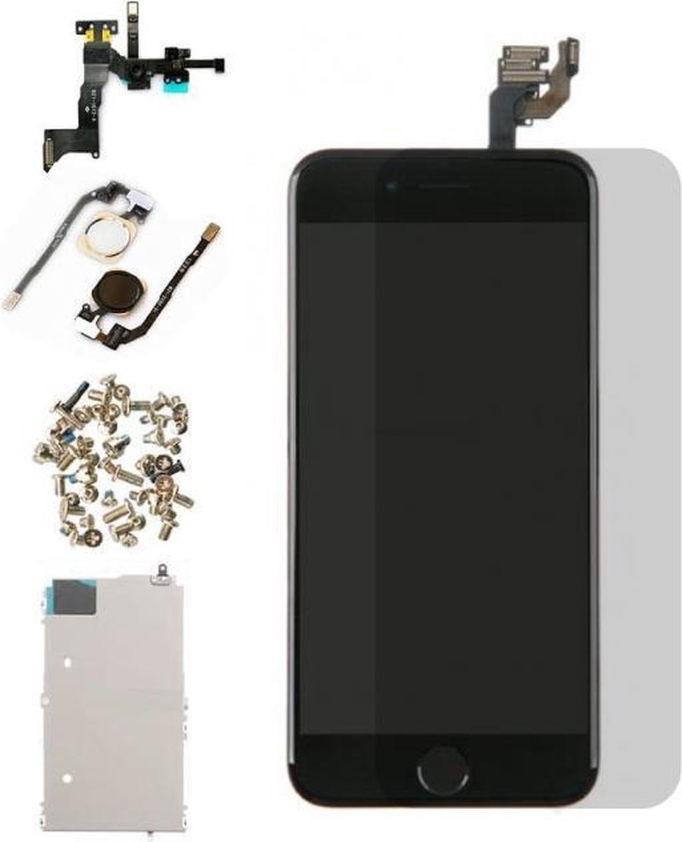 Voor Apple iPhone 6 4.7" - A+ Voorgemonteerd LCD scherm Zwart & Screen Guard
