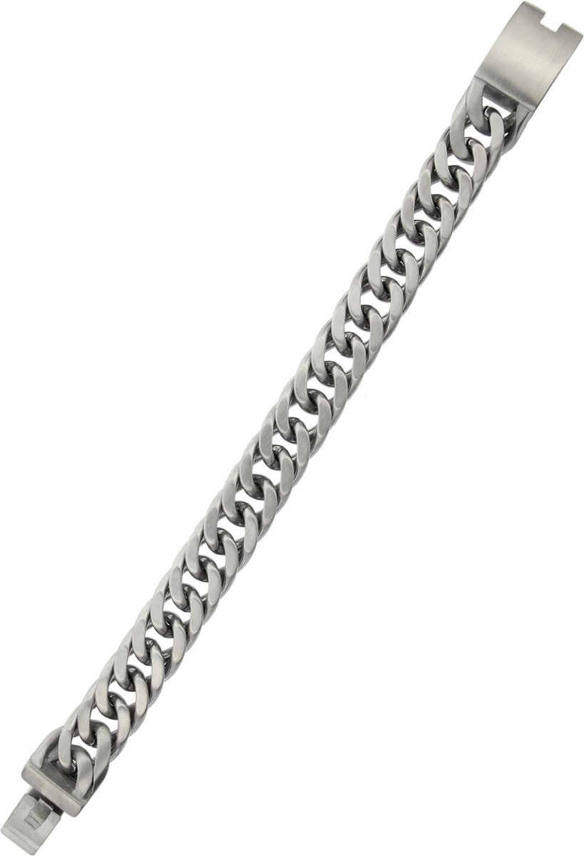 Bukovsky - Geborstelde Stalen Heren Armband - "Chase Extra Small" - 21 cm - Mat - Brush - Rvs - 316L Stainless Steel