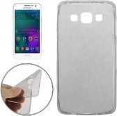 DrPhone Samsung A3 TPU Siliconen Case Ultra Dun Gel Hoesje Transparant Grijs