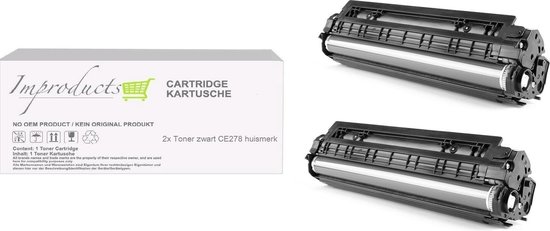 Improducts® Toner - Alternatief Hp 78A (CE278A) toner XL inhoud 2x toner zwart