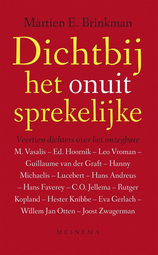 Dicht bij het onuit sprekelijke - cover
