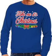 Foute kersttrui / sweater voor heren - groen -Take Me Its Christmas S (48)