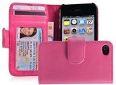 agenda tasje hot pink roze iphone 4 4S +  screenprotector