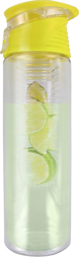 FIGURETTA waterfles met infuser | inhoud 0.7 ltr | BPA-vrij | geel