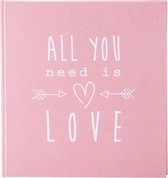 GOLDBUCH GOL-50084 Gastenboek ALL YOU NEED IS LOVE zalmroze of als notitieboek