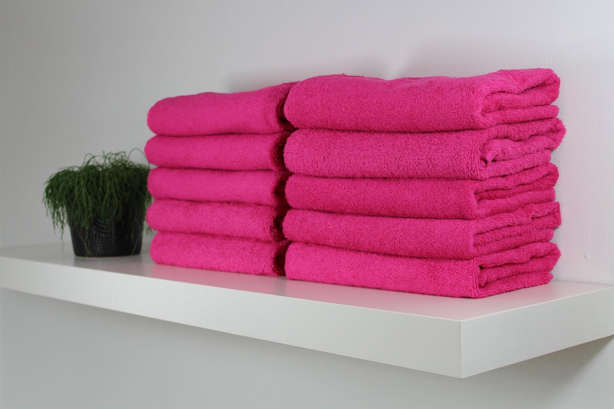 Katoenen Handdoek – Roze - Set van 3 Stuks – 50x100 cm - Heerlijk zachte badhanddoeken