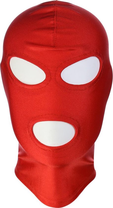 Overname Tijdreeksen munitie Banoch - Mask/3 hole Red - Spandex Masker - BDSM - Rood | bol.com