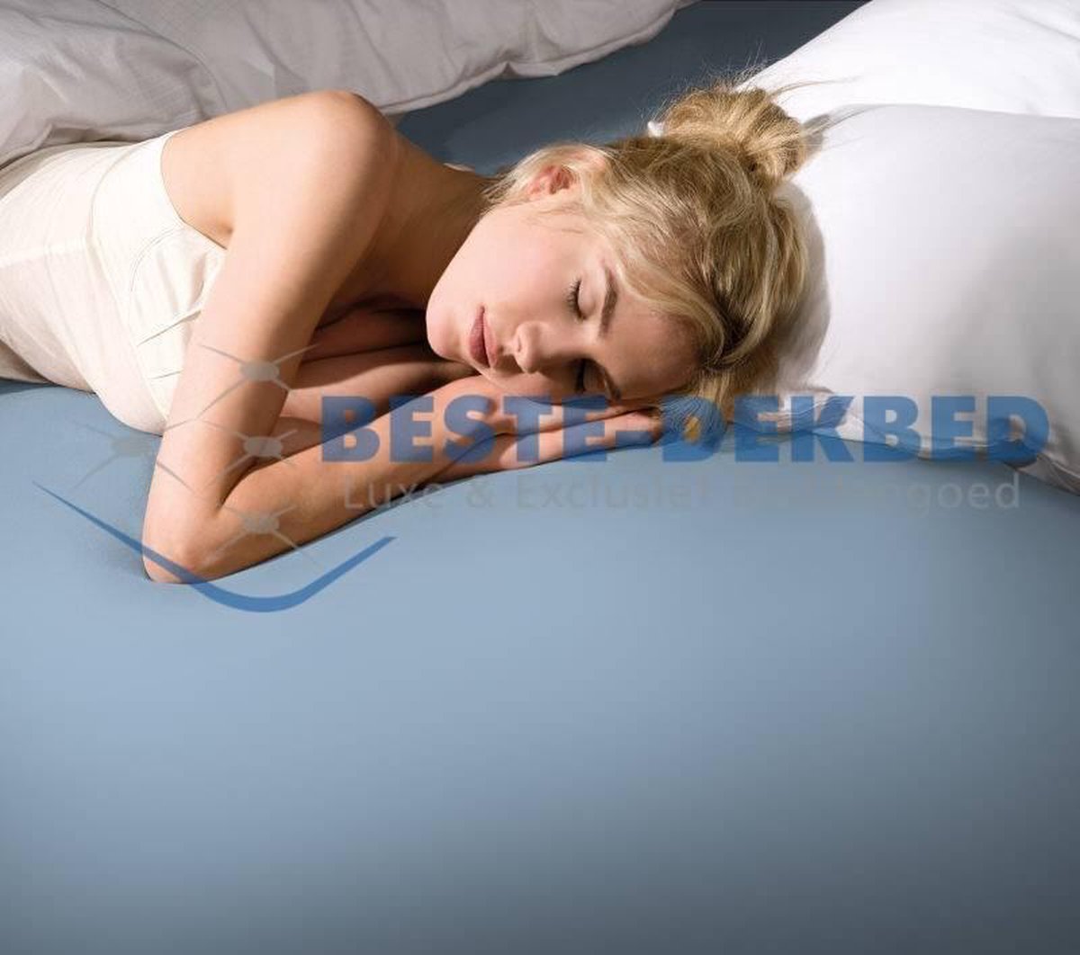 Bella Donna Premium Jersey Hoeslaken Licht Blauw 0522
