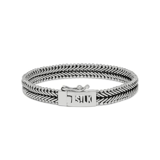 SILK Jewellery - Zilveren Armband - Classic chevron - 235.20 - Maat 20,0
