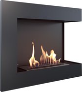 Adana® - Bio-ethanol haard – Sfeerhaard Inbouwhaard  Hoek Rechts - (60x48cm)