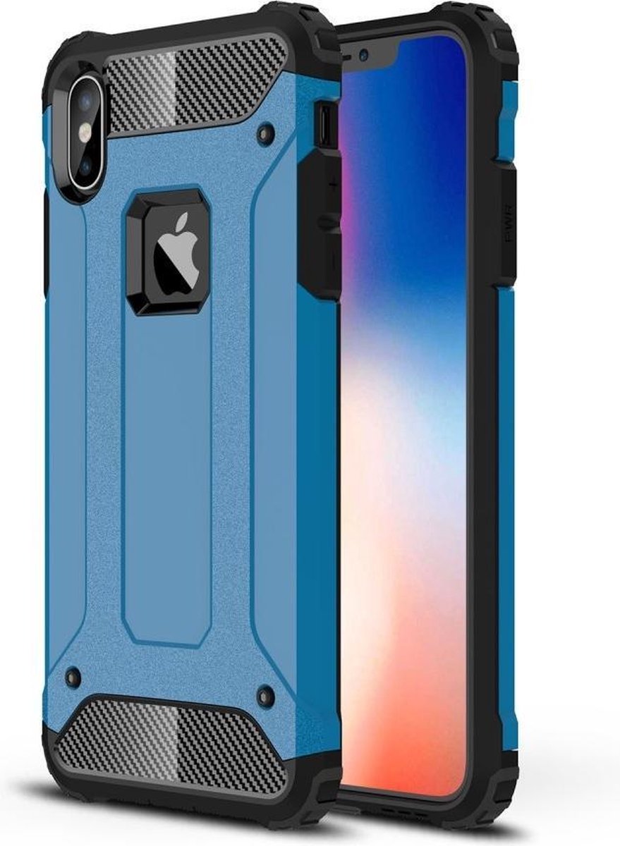 Apple iPhone XS Max Hoesje - Extreme Back Case - Blauw