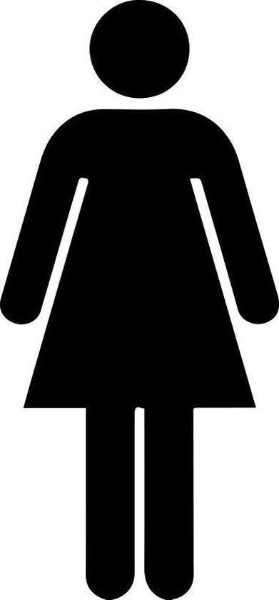 Toilet sticker vrouw / wc sticker