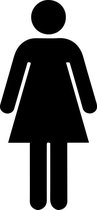 Toilet sticker vrouw / wc sticker