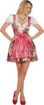 Wilbers & Wilbers - Boeren Tirol & Oktoberfest Kostuum - Rosamunde Pilsner Dirndl - Vrouw - Multicolor - Maat 42 - Bierfeest - Verkleedkleding