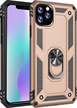 Ntech Apple iPhone 11 Pro Max Armor Ringhouder TPU - Goud